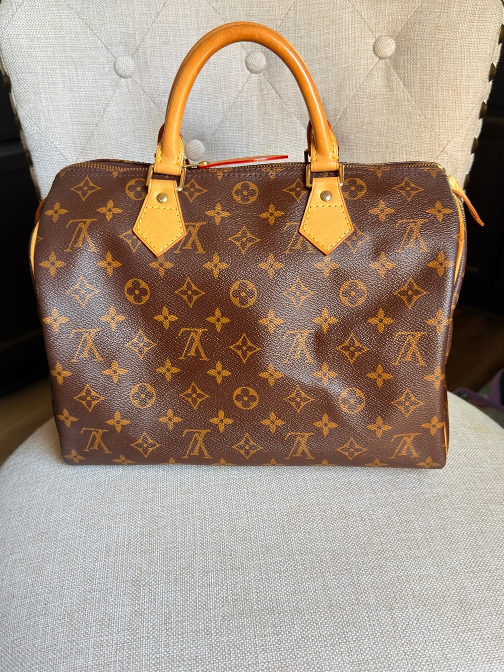 Louis Vuitton Speedy 30 Monogram Vintage Satchel Tote Bag TH1917 Lock Key Dusty - Picture 2 of 15